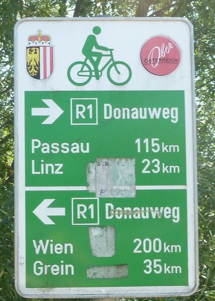 Le Donauweg euro vélo 6 nommè R1