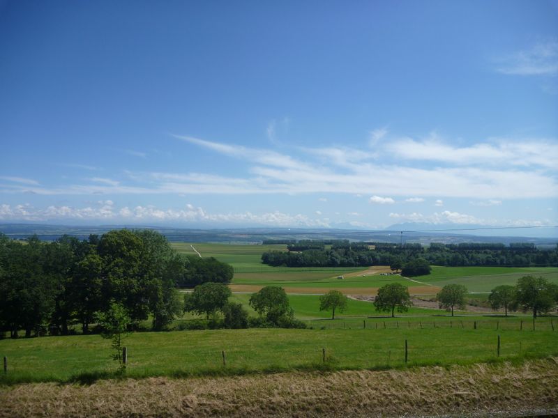 Le plateau Suisse vue depuis la montée vers Vallorbe en 2012