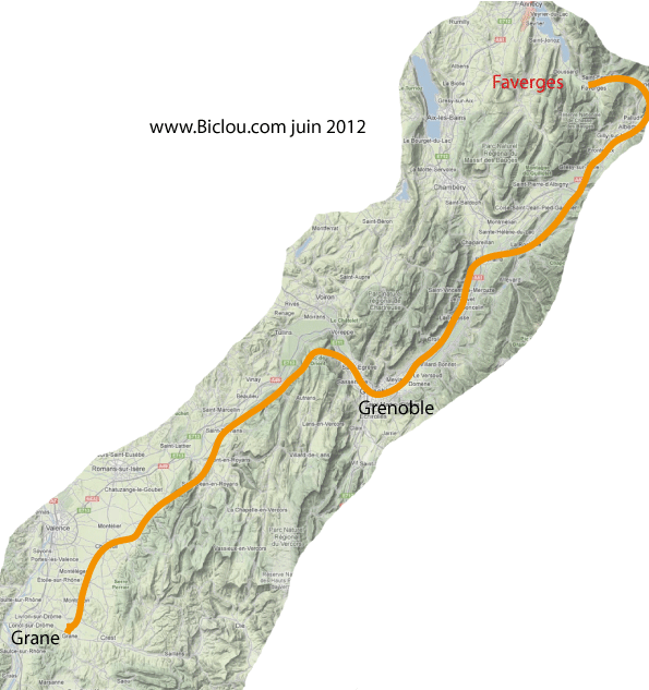 carte du parcours savoei drôme à vélo