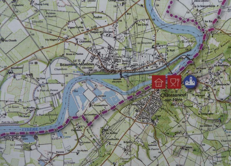 Carte projet via-pre-alpina à châteauneuf sur Isère en 2012