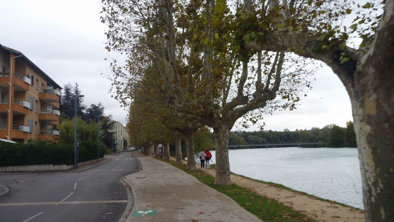 La voie dite verte à Bourg de péage en 2012, et l'isère