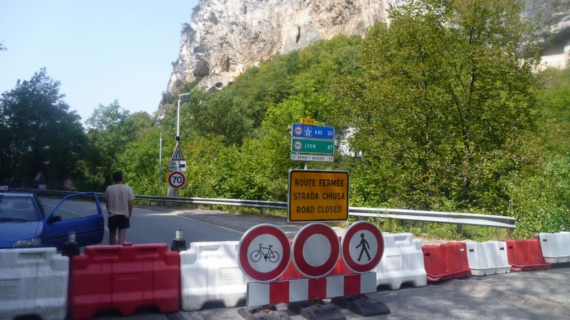 Viarhôna fermée sans préavis à La Balme near Virignin