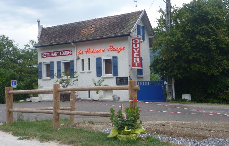 Lieu ou un cyclotouriste est décédé en 2012 sur la piste cyclable d'Annecy