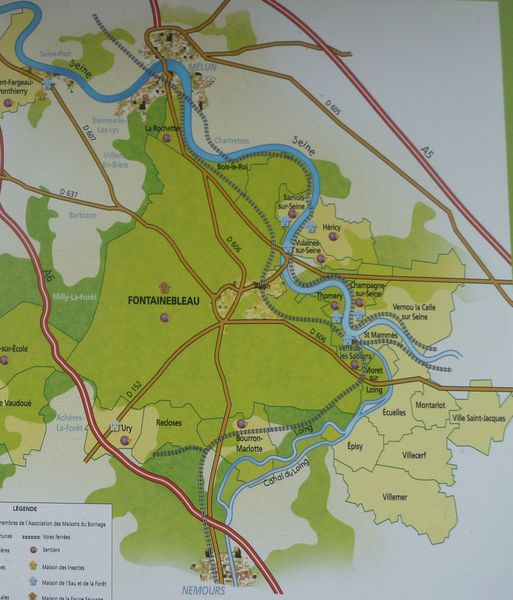 Longer le loing et la Seine entre Montargis Moret et Melun