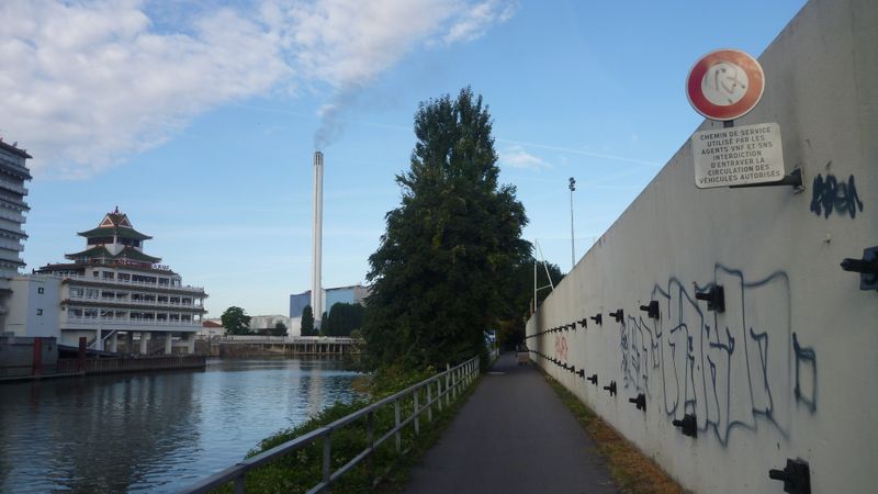 Retour de Joinville à vélo en 2012, en bordure de la Seine