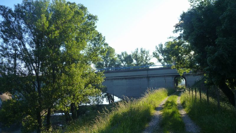 Pont sur le rhône entre Givors et chasse sur Rhône en 2013