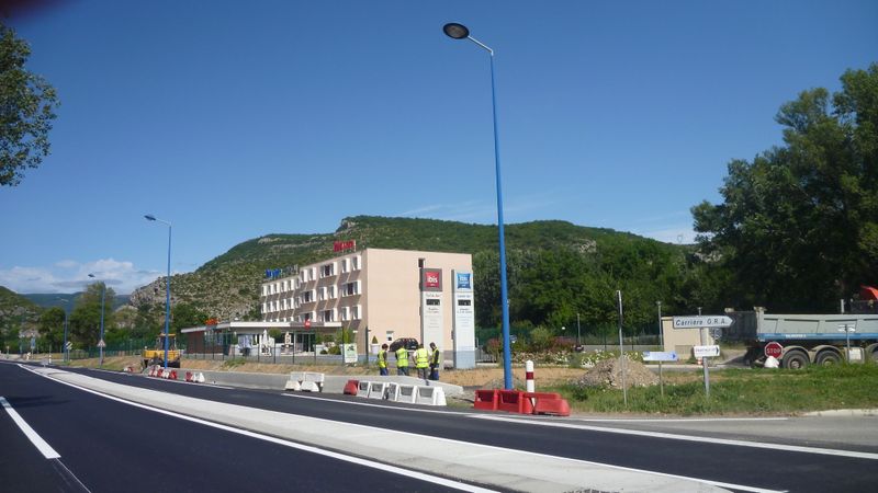 Aménagement cycliste au Pouzin en 2013