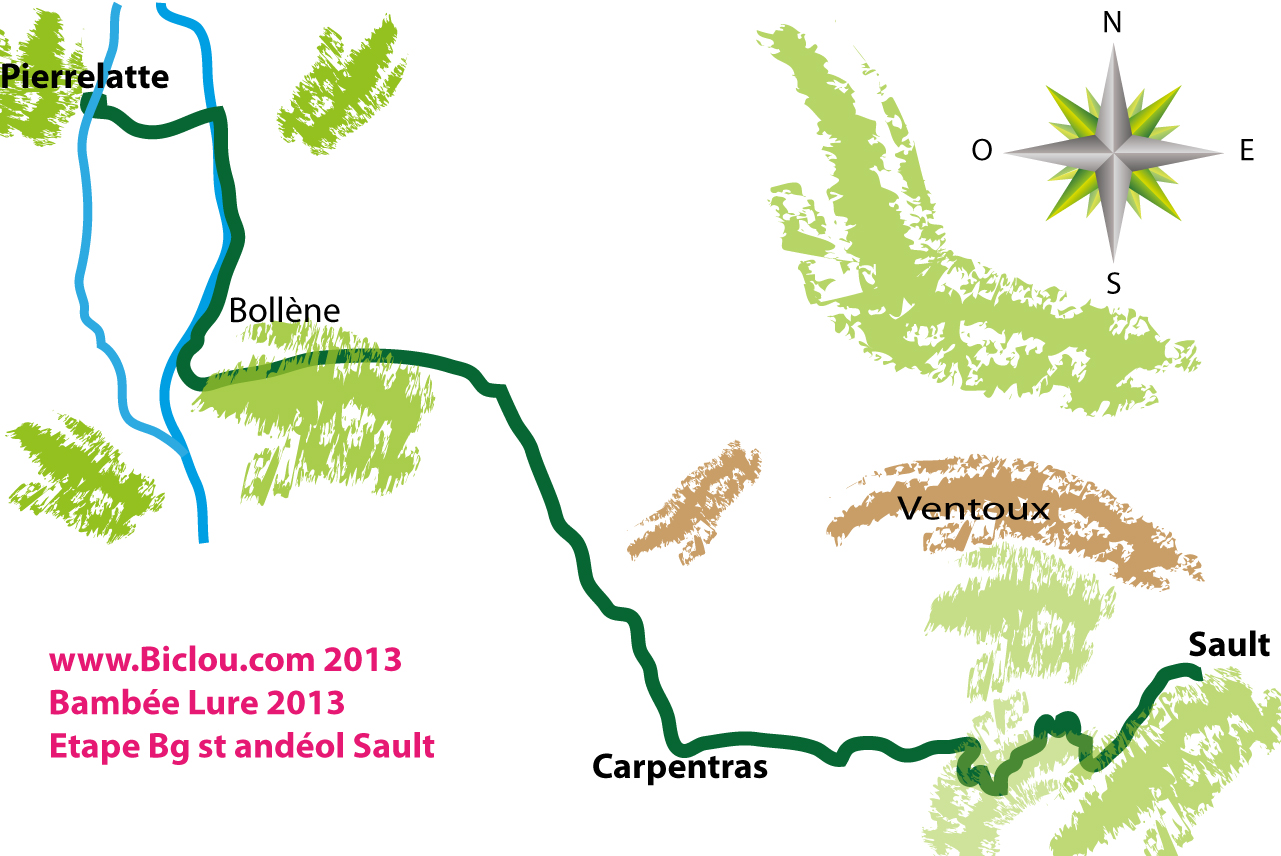 A bicyclette de la vallée aux côtes du rhône et du ventoux en 2013