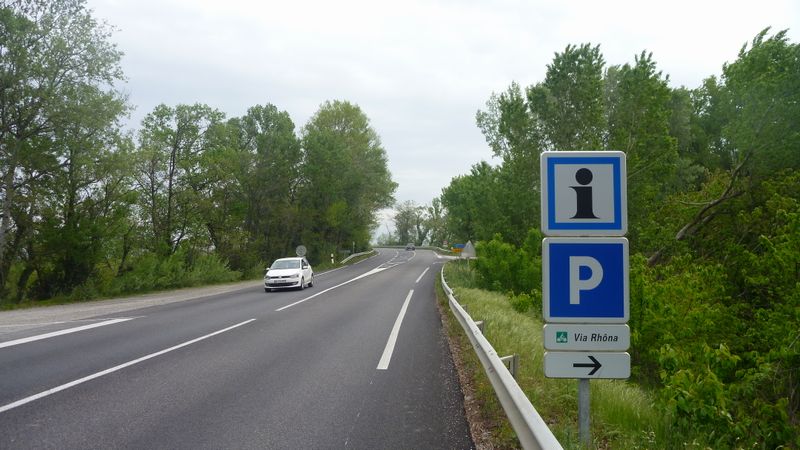 Balisage Viarhôna du côté de Montélimar, et Ancône en 2013