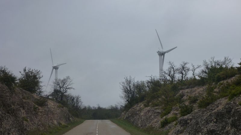 Eoliennes de la Répara en Drôme en 2013