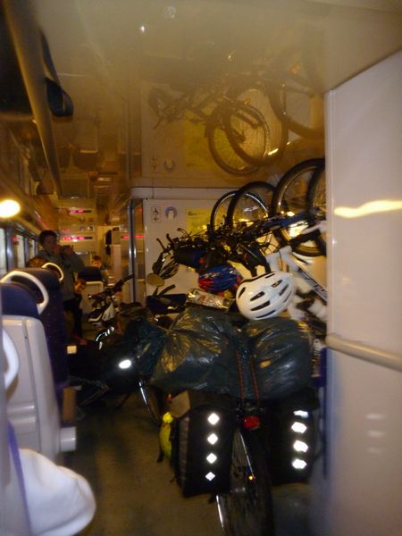 Les bicyclettes en goguette dans le Ter vers Lyon en 2013