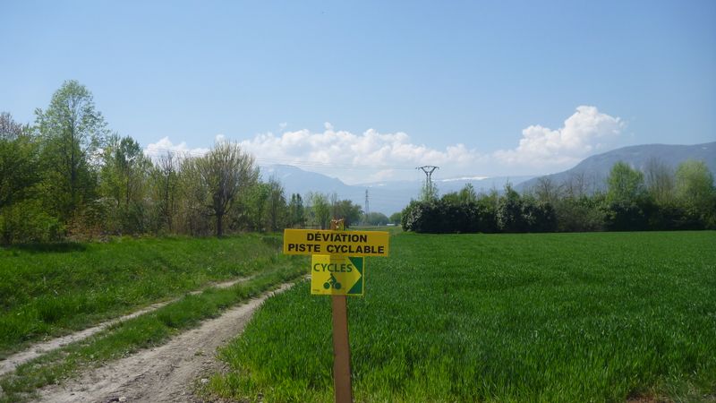 Déviation piste cyclable VV4 au Nord de Grenoble en 2013