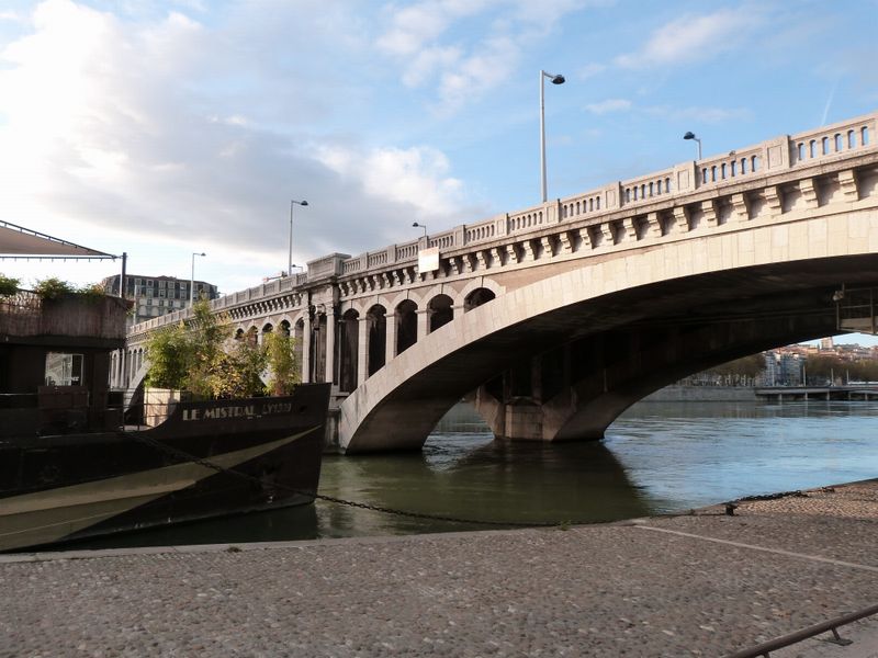 Le pont Wilson sur le Rhône , Lyon 2013