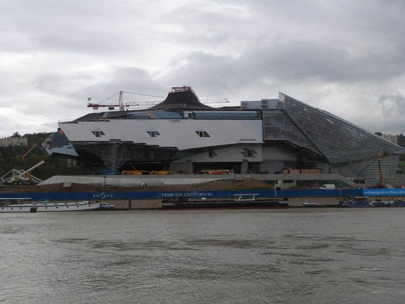 Le musée dit musée des confluences, en construction à Lyon en 2013