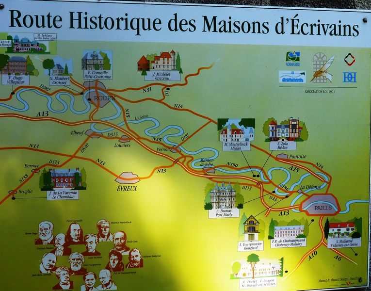 Route historique des maisons d'écrivains, en bords de Seine