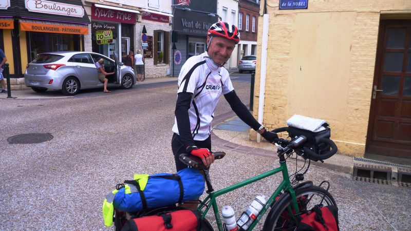 Cyclotouriste parisien rencontré à Honfeleur en 2013