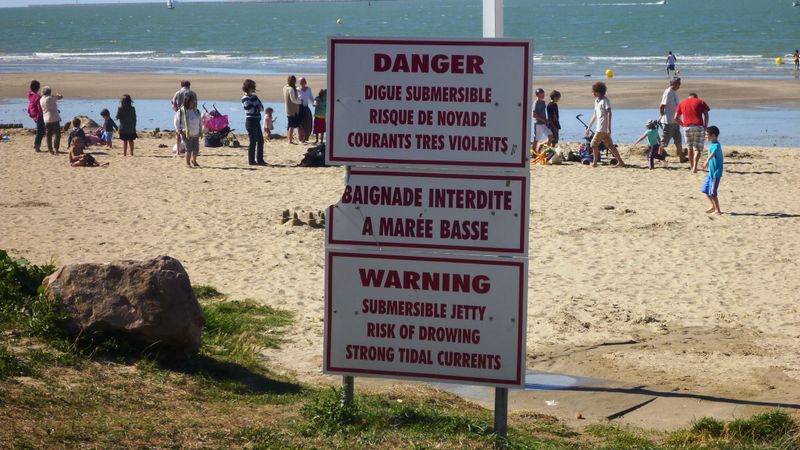 Danger sur la plage de Honfleur