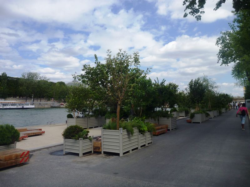 Les bords et les berges de la Seine en verdure à Paris 2013
