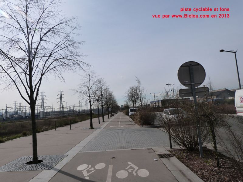 Piste cyclable de Saint Fons en 2013