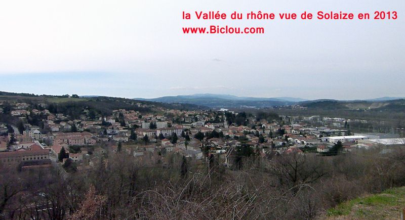La vallée du Rhône, vue de Solaize en 2013