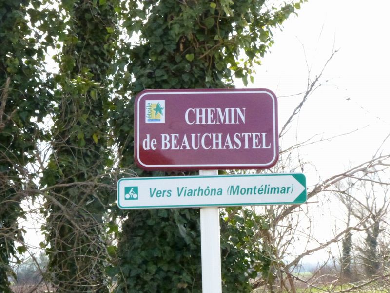 Balisage Viarhôna au sud de Valence vers La Voulte