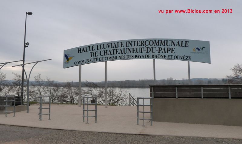 La halte fluviale de chateauneuf du pape en 2013