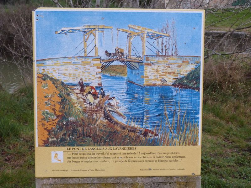Reproduction du tableau de Vincent Van Gogh : le pont Langlois au sud d'Arles