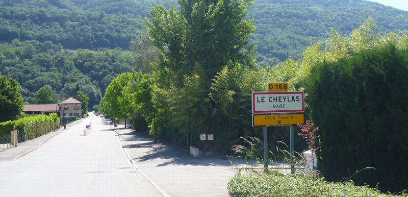 Passage au Cheylas, point de reprère ViaPreAlpina Genève Annecy Grenoble Valence en 2015