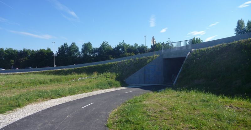 Epagny, nouvelle piste cyclable sous la D 1508
