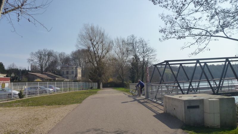 Passerelle sur l'isère entre Bourg de péage et Romans en 2014