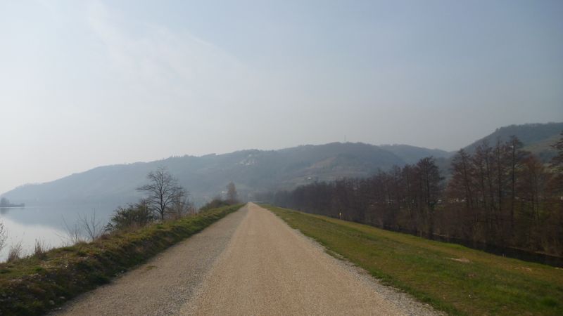 De reour plein sud sur Viarhôna en 2014 de Sarras à Tournon
