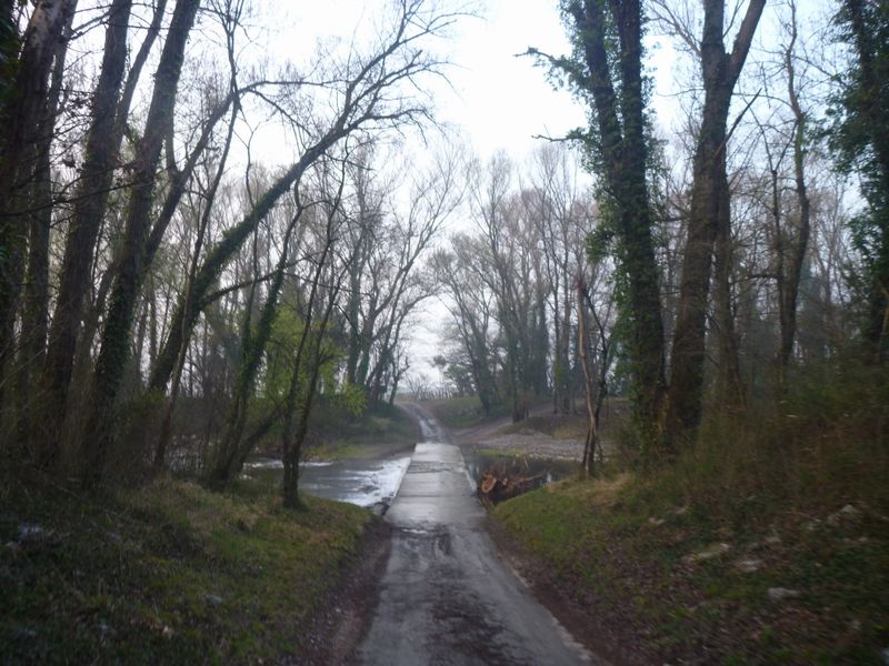 La rivière la Payre sur la future viarhôna, vue en 2014
