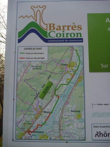 Viarhôna Barrès Coiron Cruas projet 2014