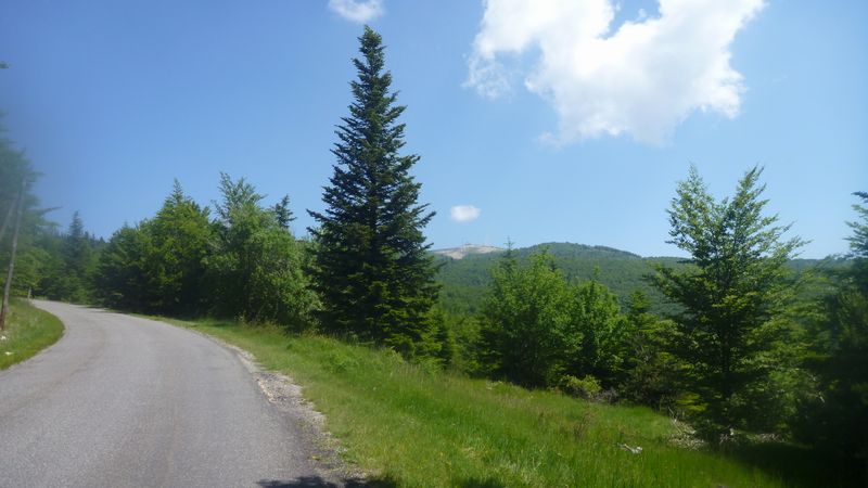 Le sommet de la montagne de Lure est en vue