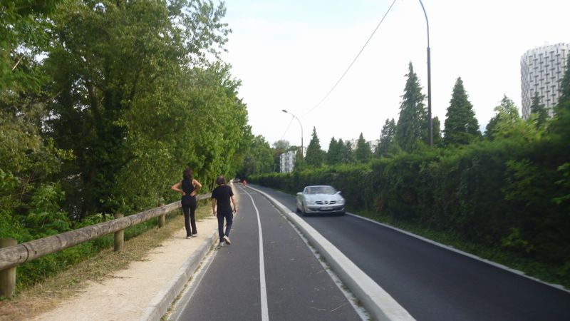 Sortie de Grenoble par le Nord vers Gières