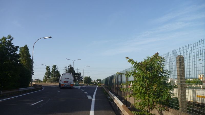 Le long du Port Herriot à lyon sur le D 383 : en 2014