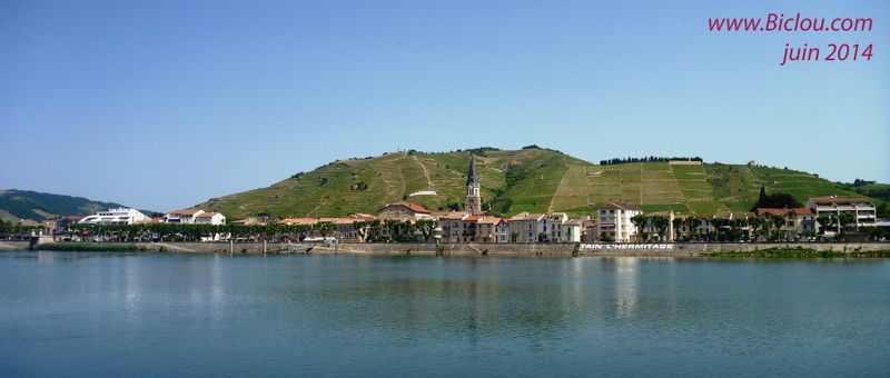 Tain l'hermitage, vu du Rhône en 2014