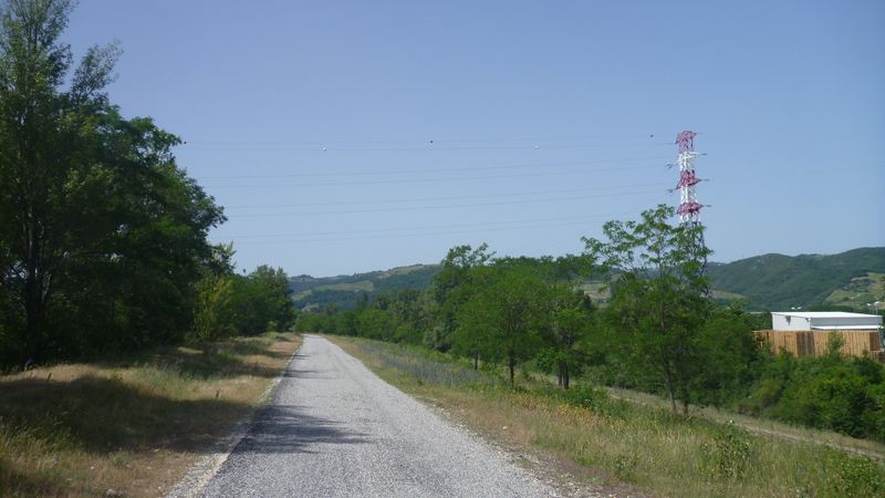 Viarhôna Tournon Glun au niveau de Mauves ; en juin 2014