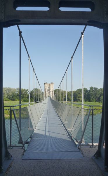 Pont suspendu de Rochemaure en 2014