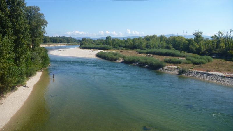 La rivière Ain juste avant la confluence