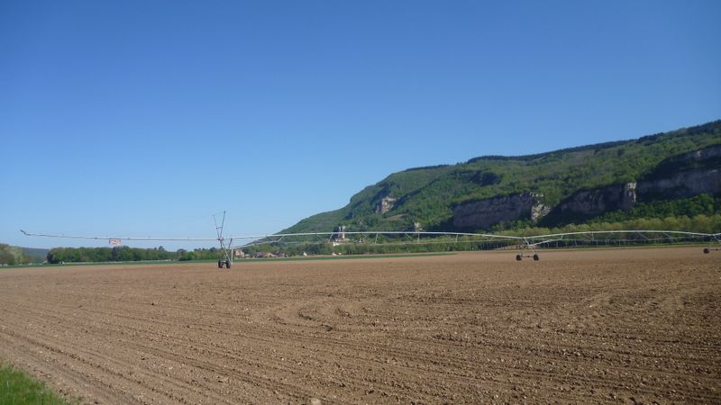 Au pied des Monts du Bugey, le long de la plaine du Rhône : la terre est prête