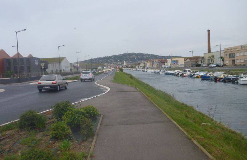 Arrivée à Sète à Bicyclette, en 2015, le long de ce canal