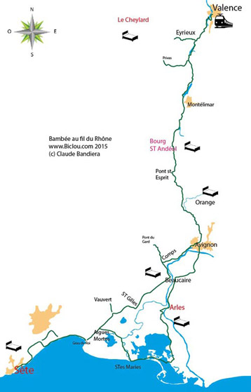 parcours-ViaRhôna-Valence-Avignon-Sète-Camargue-2015