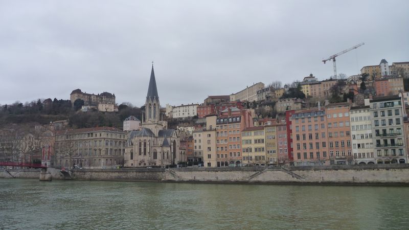 Le Vieux Lyon vu de la Saône en 2015