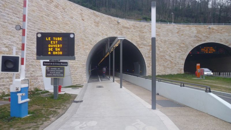 Tunnel cycliste de la croix rousse en 2015