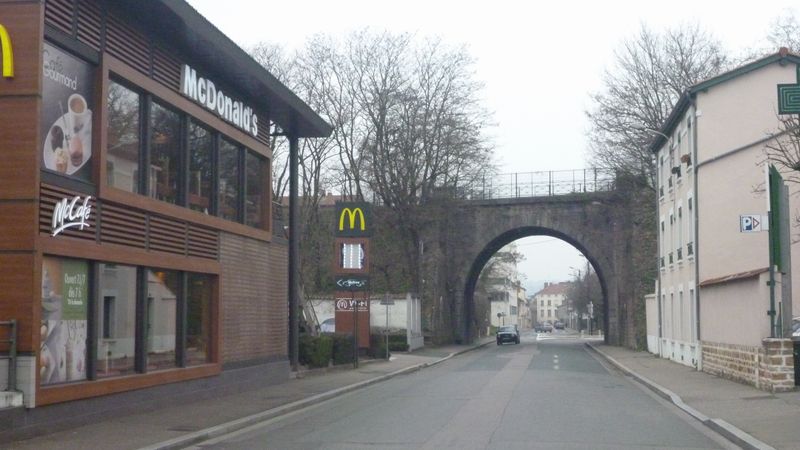 La piste cyclable Caluire Sathonay sur le pont