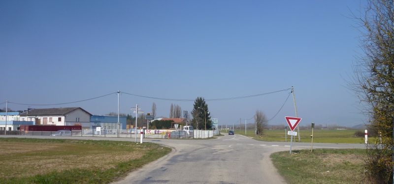 Arrivée du côté de Passins sur la D 517