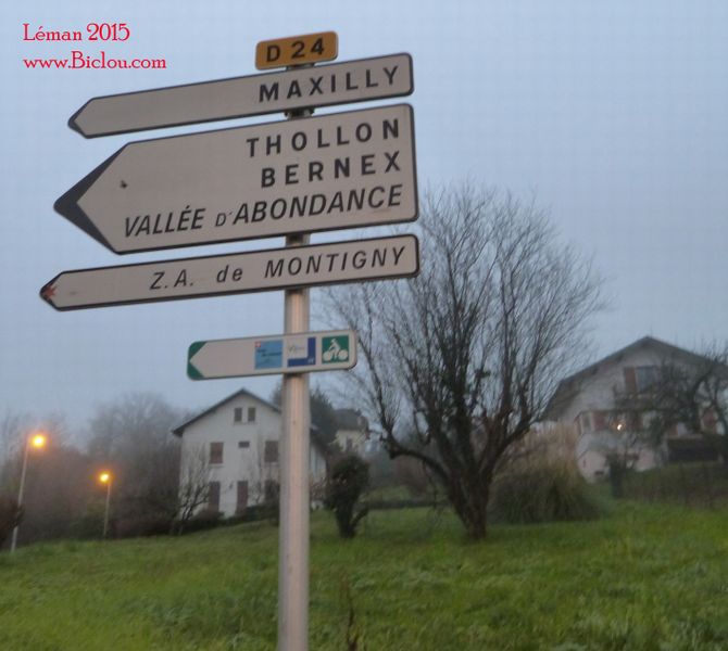 Balisage Tour du Léman : ViaRhôna EuroVélo 17 à Maxilly en 2015