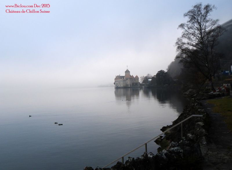 Le Château de Chillon, un petit matin chagrin de Décembre en 2015