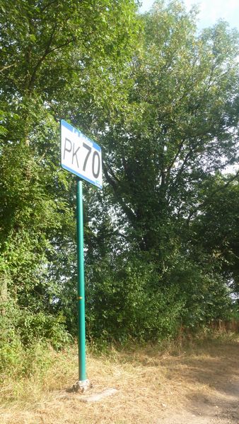 Halage de la Saône : les PK de 77 à 0 à Lyon, motivent un peu le cheminement, un peu Boring